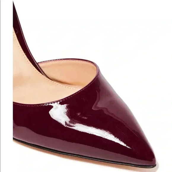 Gianvito Rossi Sz 9 Burgundy Parker 105 closes toe Multi strap heels - Picture 4 of 10